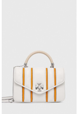 Tory Burch Кожена чанта в бяло - Pepit.bg