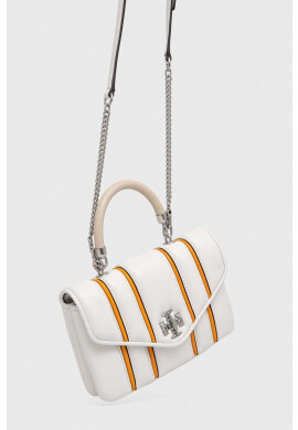 Tory Burch Кожена чанта в бяло - Pepit.bg