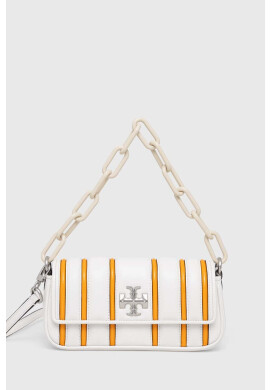 Tory Burch Кожена чанта в бяло - Pepit.bg