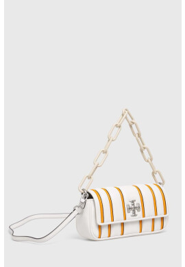 Tory Burch Кожена чанта в бяло - Pepit.bg