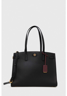 Tory Burch Кожена чанта в черно - Pepit.bg