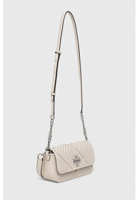 Tory Burch Кожена чанта в бежово - Pepit.bg