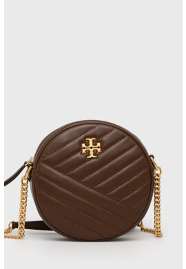 Tory Burch Кожена чанта в кафяво - Pepit.bg