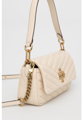 Tory Burch Кожена чанта в бежово - Pepit.bg