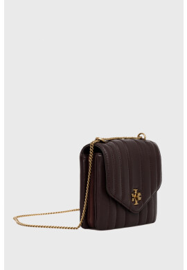Tory Burch Кожена чанта Kira в кафяво - Pepit.bg