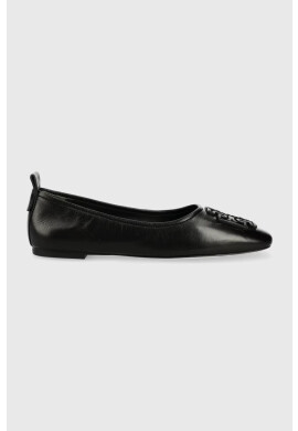 Tory Burch Кожени балеринки в черно - Pepit.bg