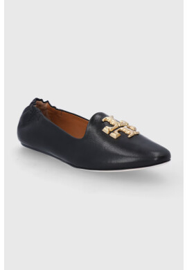 Tory Burch Кожени балеринки Eleanor Loafer дамски в черно - Pepit.bg