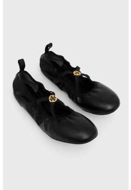 Tory Burch Кожени балеринки Soft Scrunch - Pepit.bg