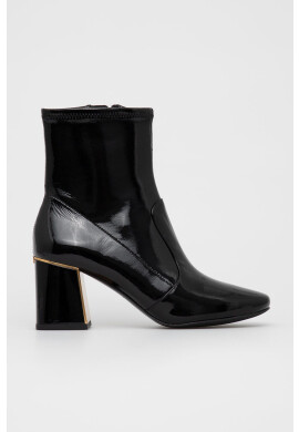 Tory Burch Кожени боти дамски в черно с висок ток - Pepit.bg