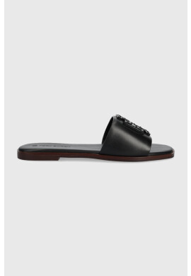 Tory Burch Кожени чехли Ines в черно - Pepit.bg