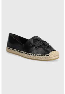 Tory Burch Кожени еспадрили Woven в черно 144042-004 - Pepit.bg