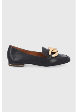 Tory Burch Кожени мокасини дамски в кафяво с равна подметка - Pepit.bg