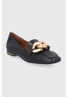 Tory Burch Кожени мокасини дамски в кафяво с равна подметка - Pepit.bg