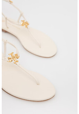 Tory Burch Кожени сандали Capri в бежово - Pepit.bg