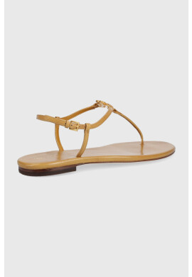 Tory Burch Кожени сандали Capri в кафяво - Pepit.bg