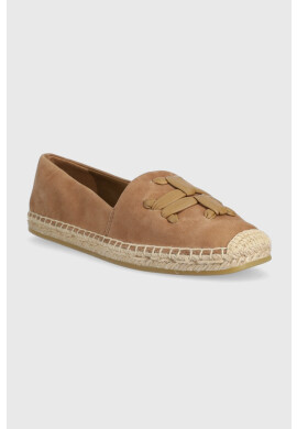 Tory Burch Велурени еспадрили Woven в кафяво 143022-250 - Pepit.bg