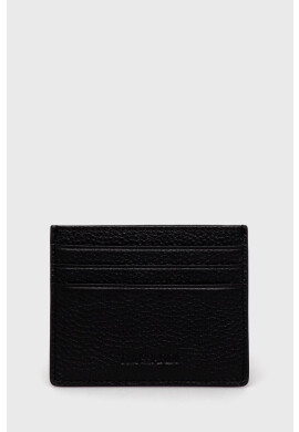 Trussardi Кожен калъф за карти мъжки в черно - Pepit.bg