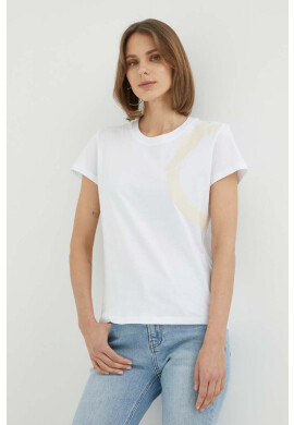 Trussardi Памучна тениска в бяло - Pepit.bg