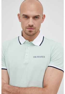 Trussardi Памучна тениска с яка - Pepit.bg