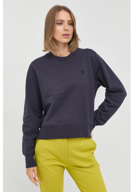 Trussardi Суичър в тъмносиньо с изчистен дизайн - Pepit.bg