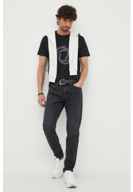 Trussardi Тениска в черно с принт - Pepit.bg
