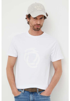 Trussardi Тениска в бяло с принт - Pepit.bg