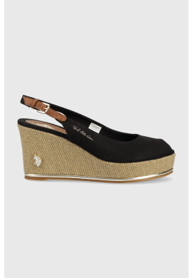 U.S. Polo Assn. Сандали Alyssa в черно със скосена платформа ALYSSA016D - Pepit.bg