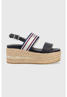 U.S. Polo Assn. Сандали LOREN в тъмносиньо със скосена платформа LOREN006D - Pepit.bg
