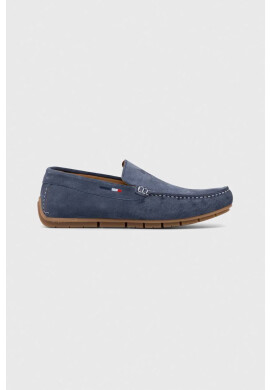 U.S. Polo Assn. Велурени мокасини RIVER в тъмносиньо - Pepit.bg