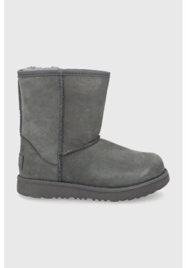 Ugg Детски кожени апрески в сиво - Pepit.bg
