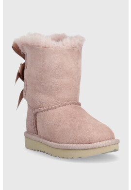 Ugg Детски велурени апрески Bailey Bow Ii в розово - Pepit.bg