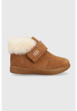 Ugg Детски велурени апрески Nolen в кафяво - Pepit.bg