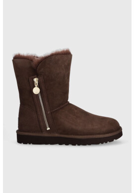 Ugg Кожени апрески W Bailey Zip Short в кафяво - Pepit.bg