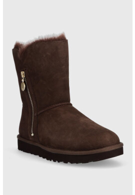 Ugg Кожени апрески W Bailey Zip Short в кафяво - Pepit.bg