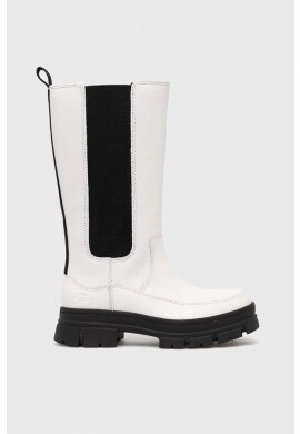 Ugg Кожени ботуши W Ashton High Chelsea в бяло с равна подметка - Pepit.bg