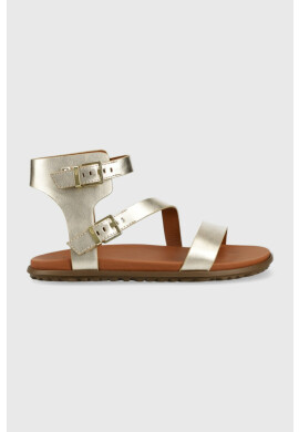 Ugg Кожени сандали Solivan Strap в златисто 1128632 - Pepit.bg