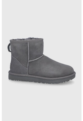 Ugg Велурени апрески Classic Mini II в сиво с равна подметка с изолация 1016222.GRY - Pepit.bg