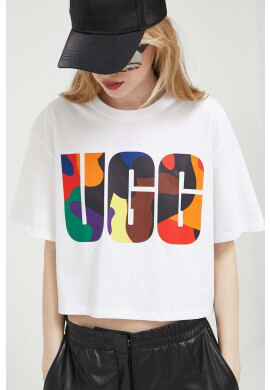 Ugg Памучна тениска в бяло - Pepit.bg