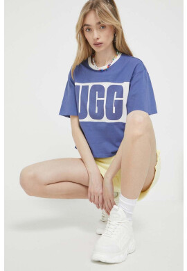 Ugg Памучна тениска в синьо - Pepit.bg