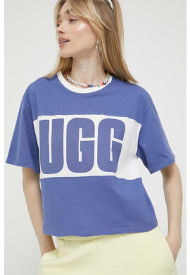 Ugg Памучна тениска в синьо - Pepit.bg