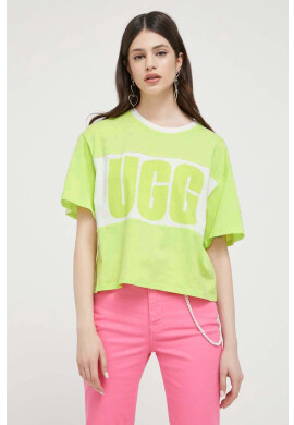 Ugg Памучна тениска в зелено - Pepit.bg