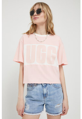 Ugg Памучна тениска в розово - Pepit.bg