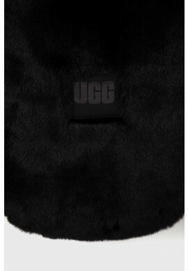 Ugg Шал дамски в черно с изчистен дизайн - Pepit.bg