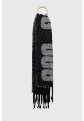 Ugg Шал Woven дамски в черно с десен - Pepit.bg