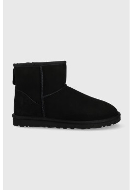 Ugg Велурени апрески мъжки в черно - Pepit.bg