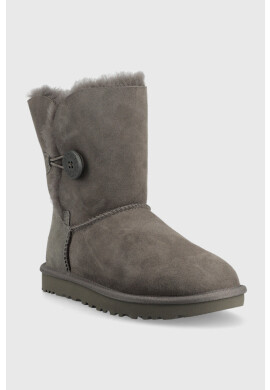 Ugg Велурени апрески Bailey Button в сиво - Pepit.bg