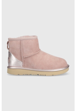 Ugg Велурени апрески Classic Mini Shine в розово - Pepit.bg