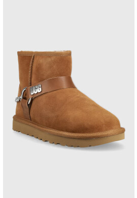 Ugg Велурени апрески W Classic Mini Chains Ii в кафяво - Pepit.bg