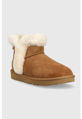 Ugg Велурени апрески W Classic Mini Heritage Fluff в кафяво - Pepit.bg