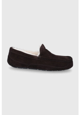 Ugg Велурени чехли Ascot в кафяво - Pepit.bg
